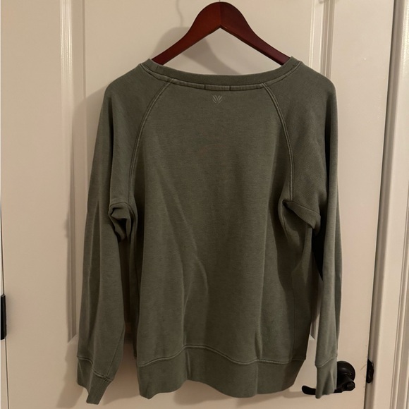 Forever 21 Moss Green Light Weight Crew Neck Sweatshirt with Pockets Size Small - Picture 3 of 6